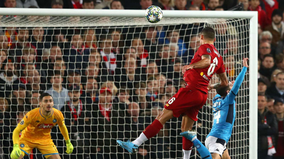 Liverpool 1-1 Napoli: Lovren header earns draw for Reds