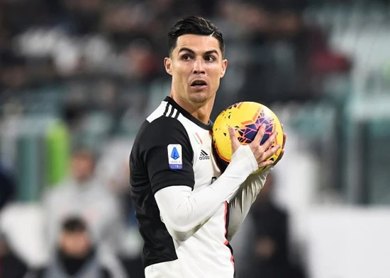 Cristiano Ronaldo loses temper and boots ball into the sky after Juventus star messes up in training