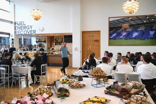 Chelsea stars tuck into Christmas lunch as they prepare for tasty clash against Tottenham