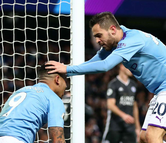 Manchester City 3-1 Leicester City: Gundogan and Jesus complete champions' comeback