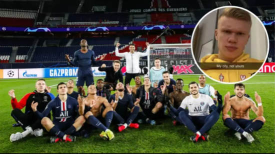 Only One Player Didn't Join PSG Players In Mocking Erling Haaland