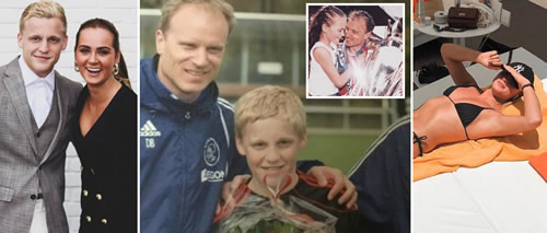 Man Utd target Donny van de Beek dates Dennis Bergkamp’s daughter Estelle, and was spotted by Arsenal icon at 10