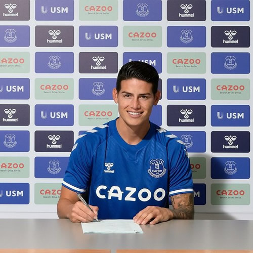 James Rodriguez makes vow after Everton announce transfer from Real Madrid is complete
