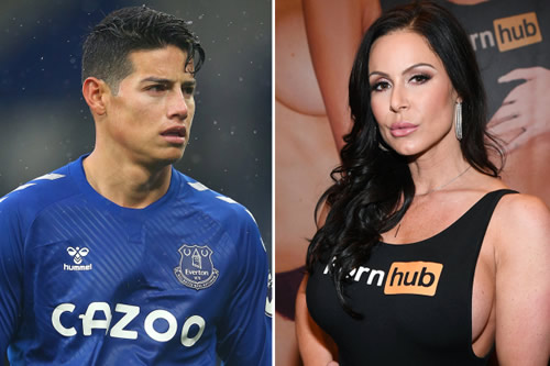 Porn star Kendra Lust wishes James Rodriguez well after Everton ace suffered testicle injury