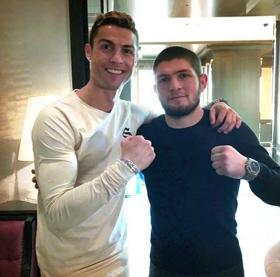 Cristiano Ronaldo caught on FaceTime with Khabib days after sharing Anthony Joshua chats