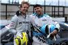 RIGHT ON TRACK ... Mercedes F1 star Nico Rosberg and Man City hitman Sergio Aguero