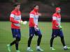 Arsenal's players took to the training field in the build-up to their next league game.