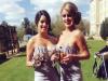 BRIDESMAIDS: Helen Wood and Biannca Lake rock The Dolls House gowns