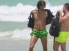 Manchester United's Belgian midfielder Marouane Fellaini was spotted having fun on Miami beach