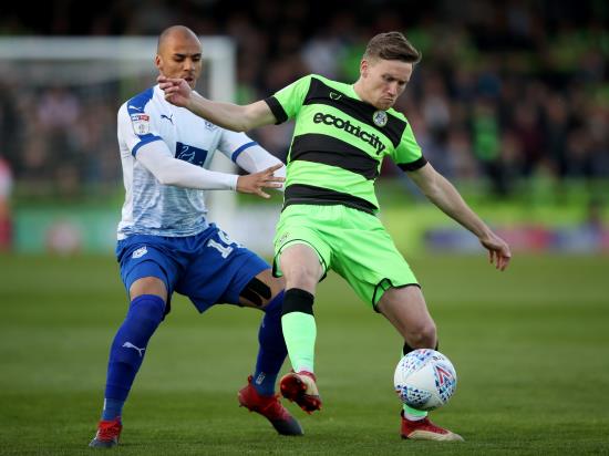 Forest Green’s Dayle Grubb sidelined after tweaking hamstring getting out a car