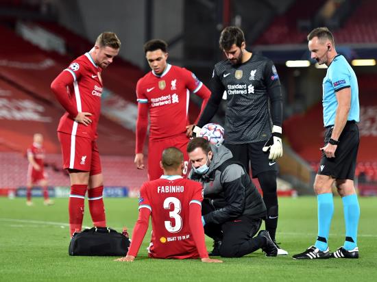 Liverpool face nervous wait on Fabinho injury