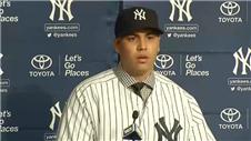 Carlos Beltran presented at New York Yankees
