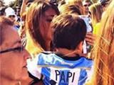  Lionel Messi was cheered on by girlfriend Antonella Roccuzzo & son Thiago against Iran 