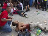  Costa Rica fans left lying in pools of blood at fan park 