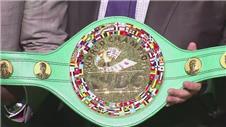 The WBO present belt for Pacquiao Mayweather fight