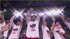Real Madrid's basketball team win record European title