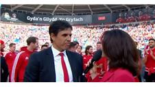 Rapturous Cardiff welcome for Coleman and Wales