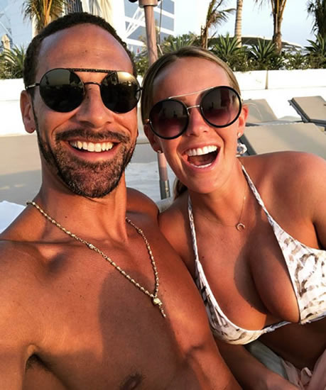 Kate Wright's boobs bulge beyond belief in Rio Ferdinand PDA session