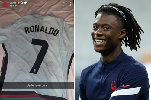 Eduardo Camavinga lands Cristiano Ronaldo’s shirt and vows ‘I won’t wash it’ after facing idol in France vs Portugal