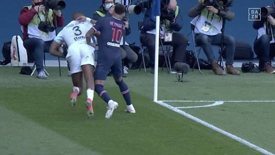 Neymar involved in tunnel scuffle after being sent off on PSG return