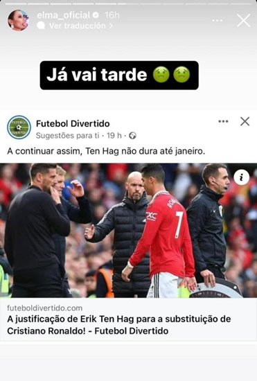 Cristiano Ronaldo's sister SLAMS Man Utd boss Erik ten Hag in brutal Instagram post after being hauled off vs Newcastle