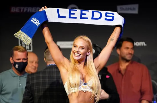 BRIDGE TOO FAR ‘Motivation for the boys’ – Ebanie Bridges wears sexy Leeds United outfit but fails to inspire flops against Leicester