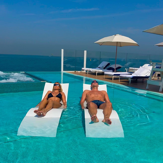TERRYFIC John Terry and wife Toni relax in infinity pool after enjoying quad bike session on luxury Dubai holiday