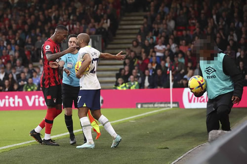 Bournemouth ball boy removed from duties after clashing with Tottenham's Lucas Moura