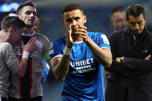Rangers 1 Ajax 3 – Gers officially WORST team in Champions League group history after slumping to SIXTH defeat from six