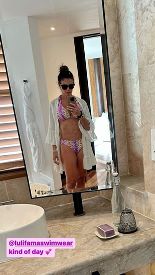 Rebekah Vardy wows as she dons teeny bikini during tropical getaway for red-hot display