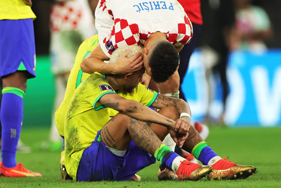NEY MORE TEARS Watch touching moment Ivan Perisic’s son runs over to console Neymar after Brazil’s World Cup penalty defeat to Croatia