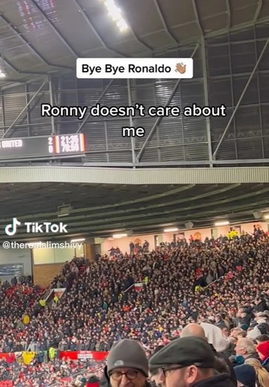'BYE BYE RON' Man Utd fans heard singing incredible new chant in dig at Cristiano Ronaldo after controversial transfer exit