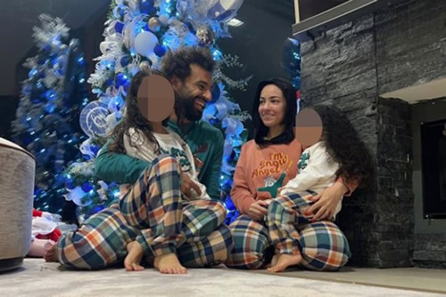 Mohamed Salah criticised for family Christmas pic as fans moan at Liverpool star