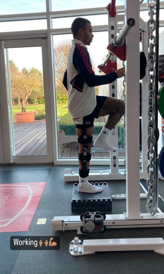 Gabriel Jesus hits gym as Arsenal star steps up recovery from knee surgery in bid to aid title bid