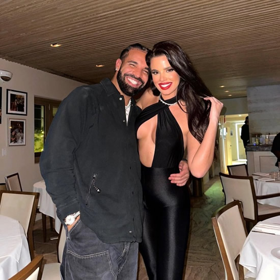 World Cup's hottest fan Ivana Knoll hugs Drake during shock appearance at Leonardo DiCaprio's celeb-packed party