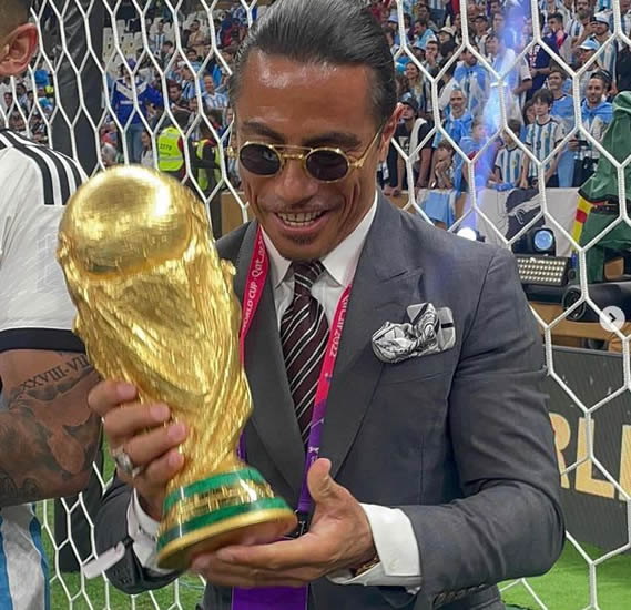 Salt Bae accused of 'stealing' World Cup trophy after Messi unknowingly lifted fake one