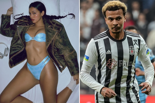 Dele Alli’s stunning model girlfriend Cindy Kimberly sprawls on bed in lingerie as fans ask ‘will you marry me?’