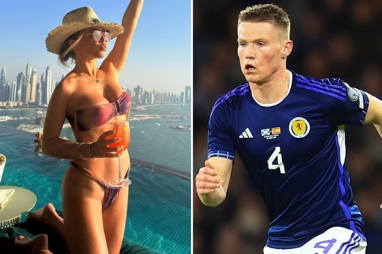 Scott McTominay told he is 'lucky boy' as stunning Man Utd Wag Cam shows off bikini body in Dubai