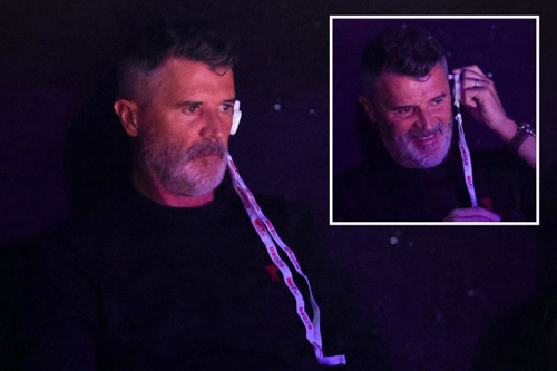 Roy Keane cracks rare smile as Man Utd legend engrosses himself in World Snooker final at the Crucible