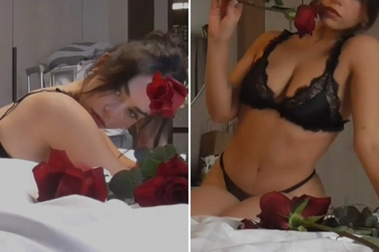 Chelsea star Ben Chilwell's stunning Wag Cartia Mallan leaves fans 'trembling' as she sprawls on bed in racy lingerie