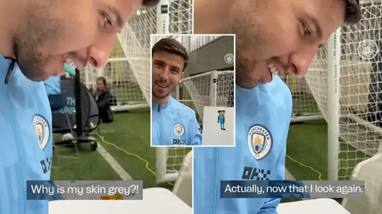 Ruben Dias criticised picture of him before realising it was drawn by a child in hilarious video