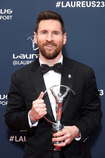 LEO LET LIVE Lionel Messi collects Laureus award with glamorous wife Antonela after return to PSG following disciplinary issue