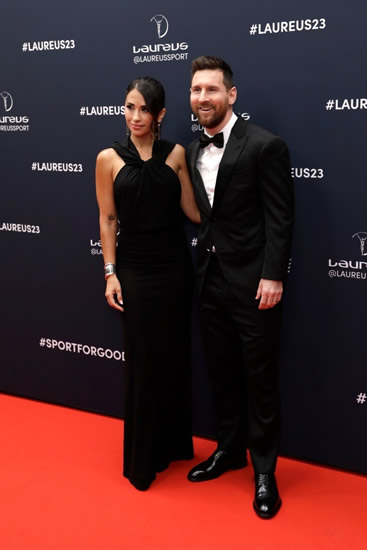 LEO LET LIVE Lionel Messi collects Laureus award with glamorous wife Antonela after return to PSG following disciplinary issue
