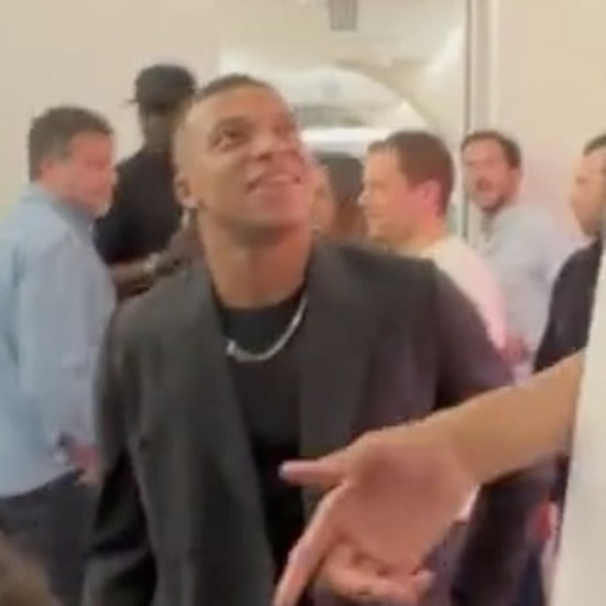 Kylian Mbappe fans cannot stop laughing as PSG star stands next to 7ft 5 NBA prospect