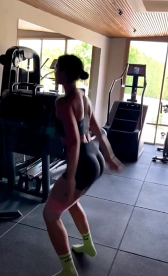 Georgina Rodriguez shows off peachy bum as Cristiano Ronaldo's girlfriend shares glutes workout with fans