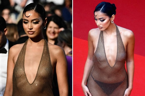 Dele Alli's girlfriend Cindy Kimberly joins no bra club after bizarre wardrobe malfunction at Cannes