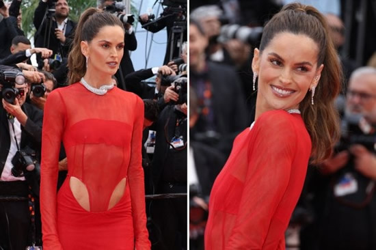 Sex-mad Wag Izabel Goulart stuns in see-through dress on red carpet at Cannes Film Festival