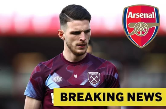 Arsenal closing in on Declan Rice with Gunners set to smash club-record transfer fee