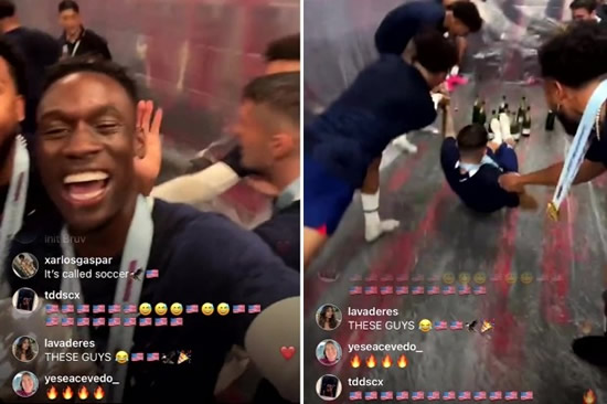 Chelsea flop Pulisic used as a BOWLING BALL as USA stars including Balogun go wild after winning Nations League