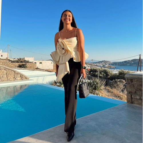 Chelsea star Marc Cucurella’s glamorous partner Claudia stuns in bikini as they enjoy Ibiza holiday